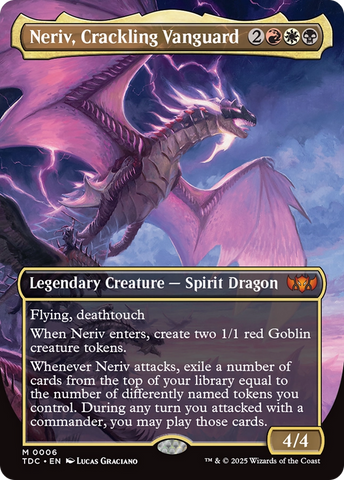 Neriv, Crackling Vanguard (Borderless) (TDC-006) - Commander: Tarkir: Dragonstorm (Borderless)