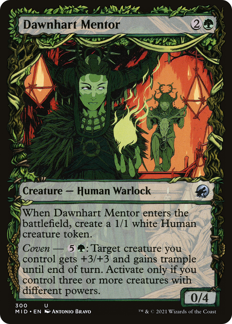 Dawnhart Mentor (Showcase) (MID-300)  Foil - Innistrad: Midnight Hunt: (Showcase)