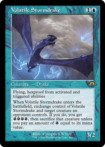 Volatile Stormdrake (Retro Frame) (MH3-404)  Foil - Modern Horizons 3
