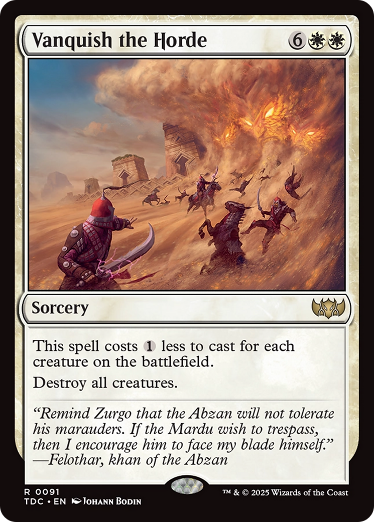 Vanquish the Horde (TDC-091) - Commander: Tarkir: Dragonstorm