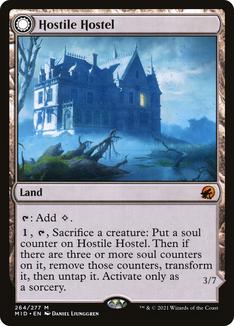 Hostile Hostel (MID-264)  - Innistrad: Midnight Hunt: (Double Faced Transform)