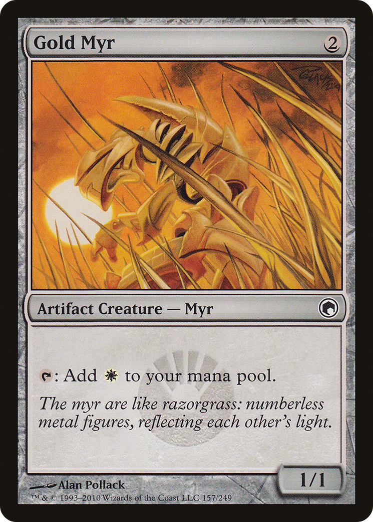 Gold Myr (SOM-157)  - Scars of Mirrodin