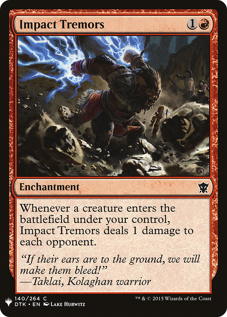 Impact Tremors (LIST-140)  - The List