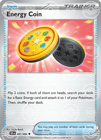 Energy Coin (Poke Ball Pattern) 081/086  - Holofoil SV Black Bolt
