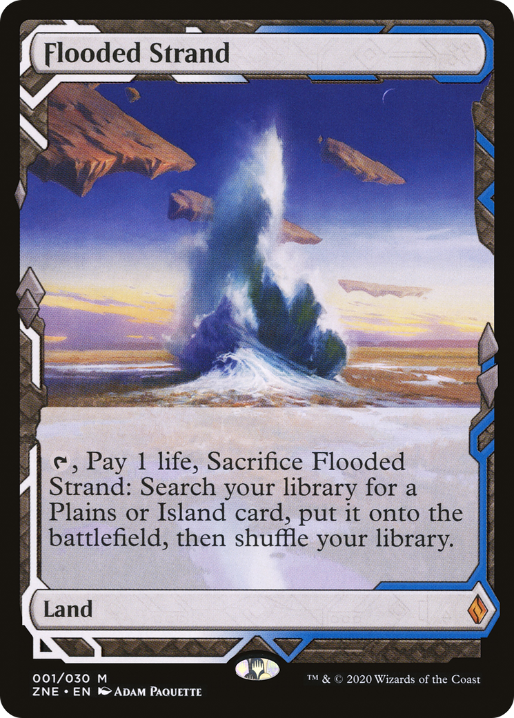 Flooded Strand (ZNE-001)  Foil - Zendikar Rising Expeditions