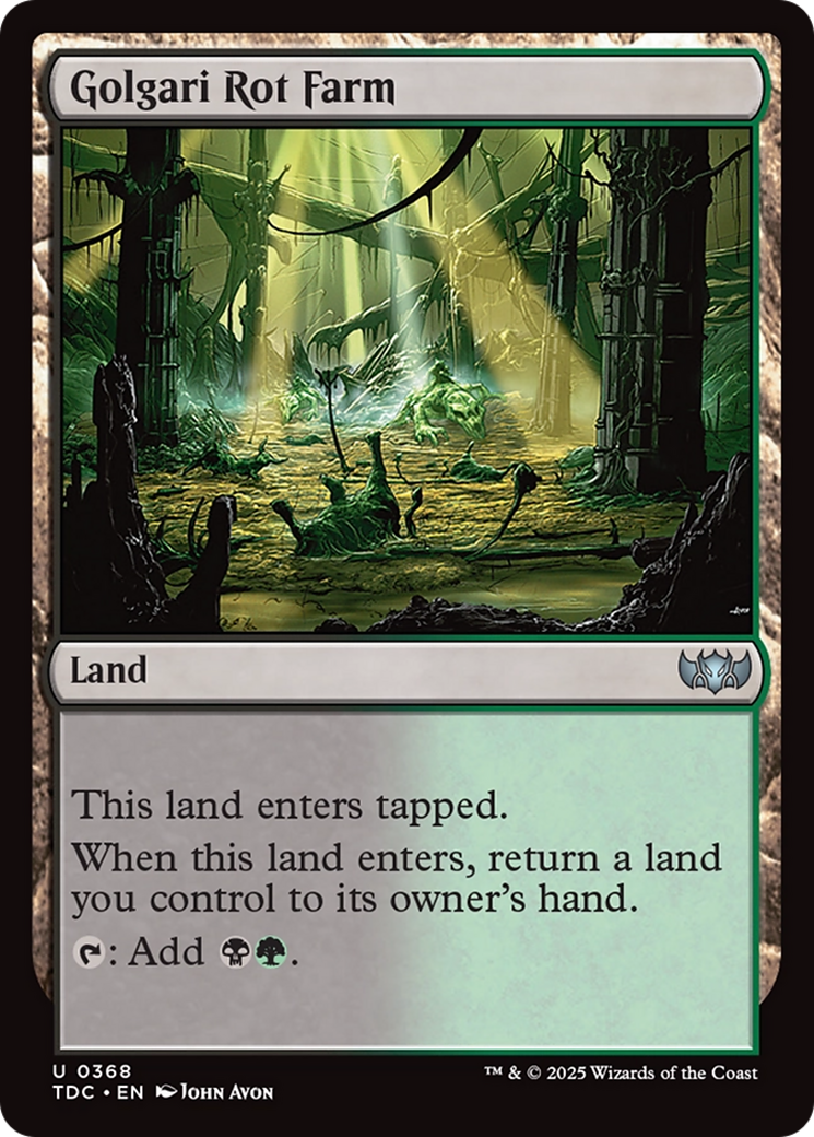 Golgari Rot Farm (TDC-368)  - Commander: Tarkir: Dragonstorm