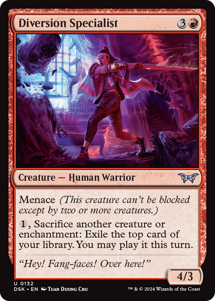 Diversion Specialist (DSK-132)  Foil - Duskmourn: House of Horror
