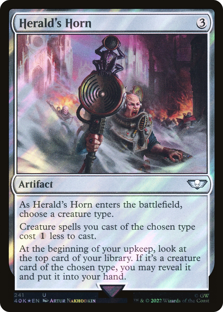 Herald's Horn (Surge Foil) (40K-241)  Foil - Warhammer 40,000 Commander