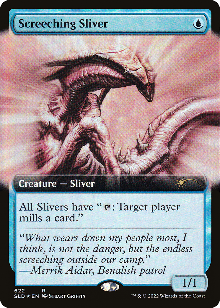 Screeching Sliver (Extended Art) (SLD-622) - Secret Lair Drop: (Extended Art) Foil