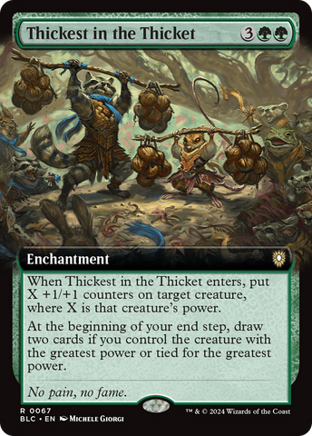 Thickest in the Thicket (Extended Art) (BLC-067)  - Bloomburrow Commander