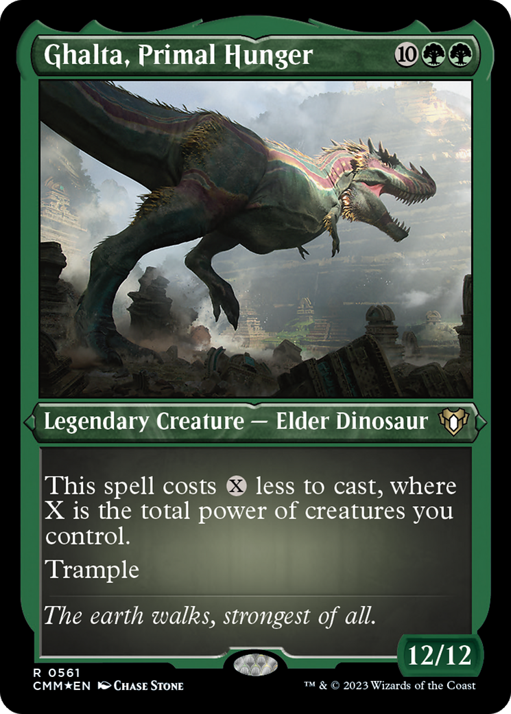 Ghalta, Primal Hunger (CMM-561)  Etched Foil - Commander Masters