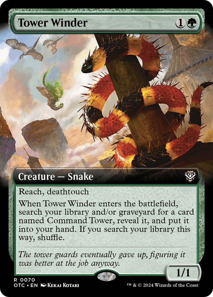 Tower Winder (Extended Art) (OTC-070)  - Outlaws of Thunder Junction Commander: (Extended Art)