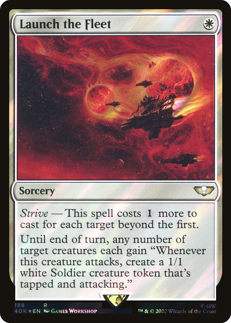 Launch the Fleet (Surge Foil) (40K-188)  Foil - Warhammer 40,000 Commander