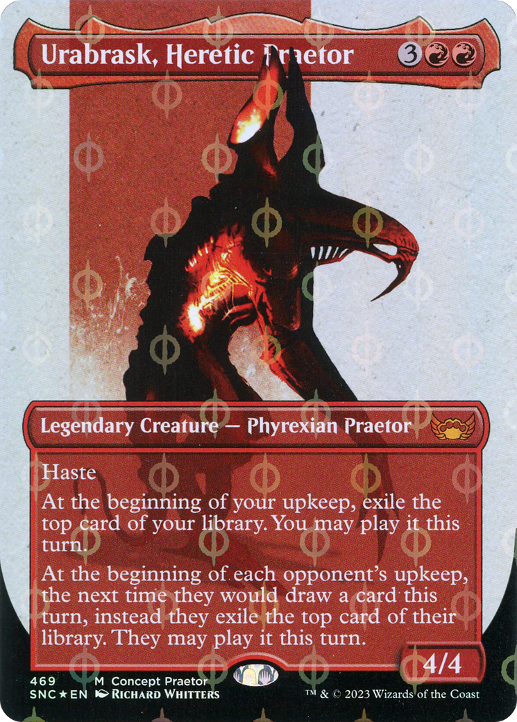 Urabrask, Heretic Praetor (Concept Praetor) (Step-And-Compleat Foil) (ONE-469)  Foil - Streets of New Capenna (Borderless)