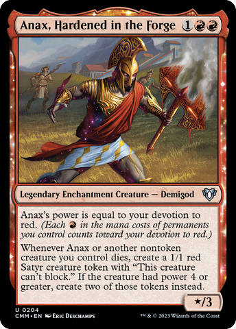 Anax, Hardened in the Forge (CMM-204)  - Commander Masters: (enchantment)