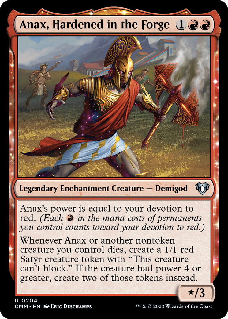 Anax, Hardened in the Forge (CMM-204)  Foil - Commander Masters: (enchantment)