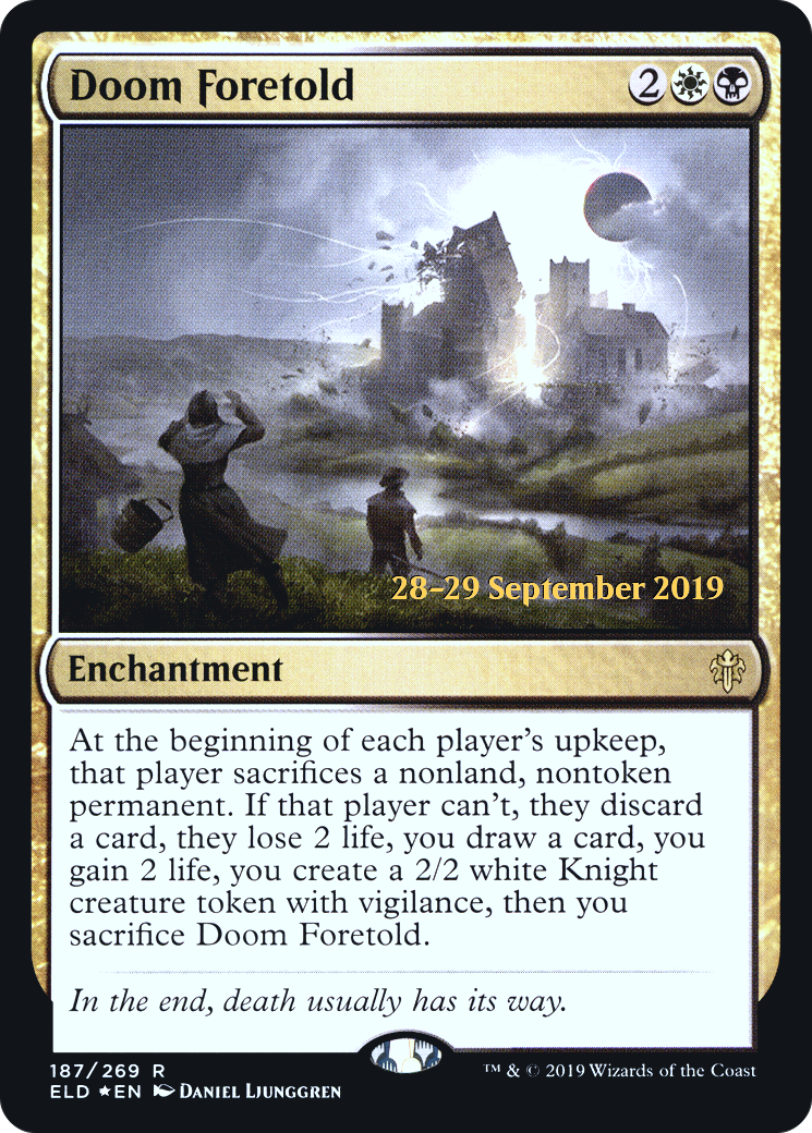 Doom Foretold (PRE-187)  Foil - Throne of Eldraine Promos