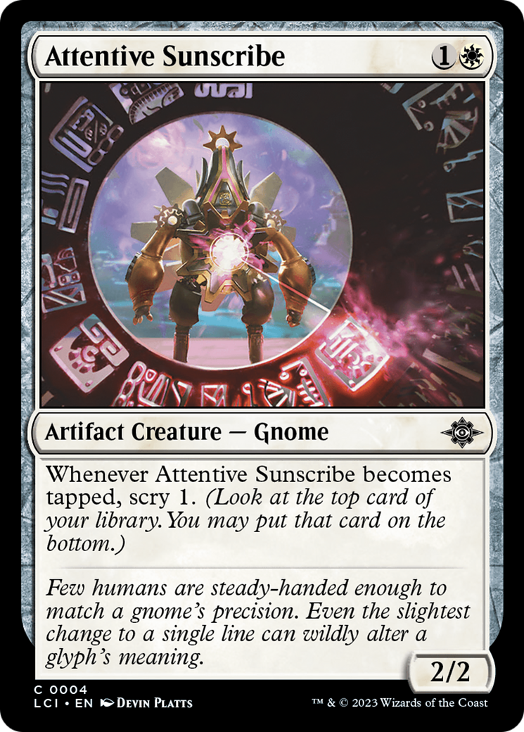 Attentive Sunscribe (LCI-004)  Foil - The Lost Caverns of Ixalan