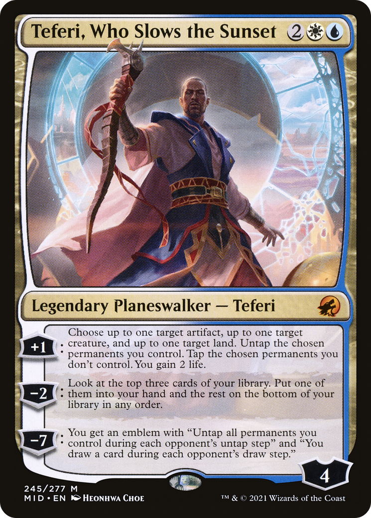 Teferi, Who Slows the Sunset (MID-245)  - Innistrad: Midnight Hunt