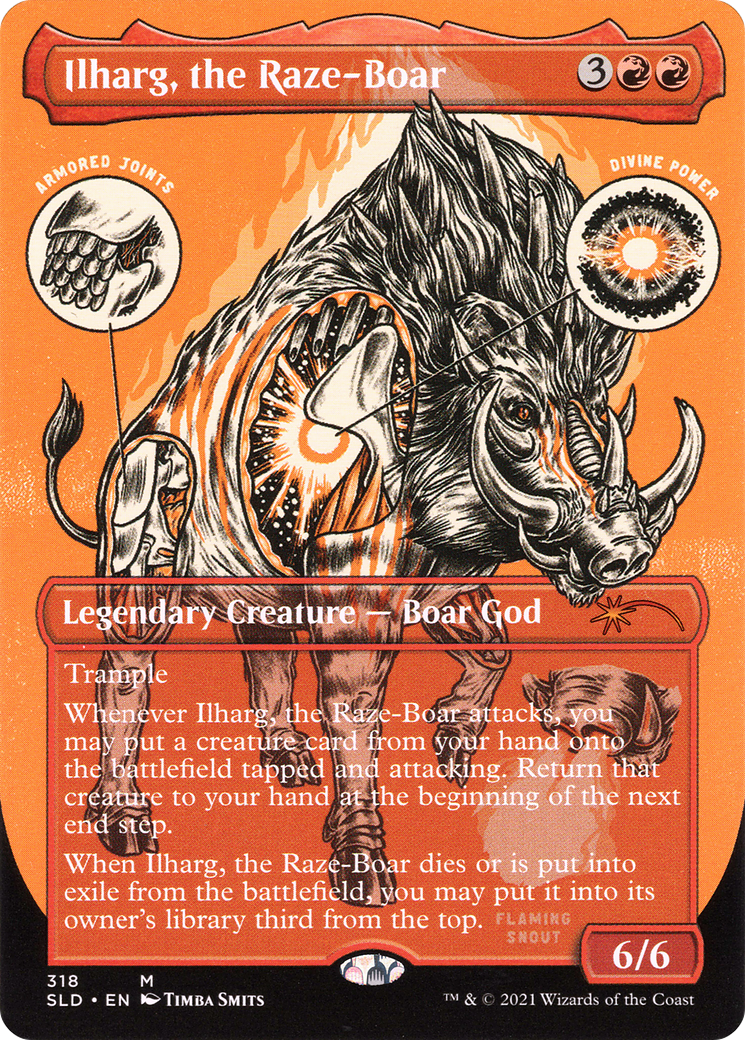 Ilharg, the Raze-Boar (SLD-318)  - Secret Lair Drop (Borderless)