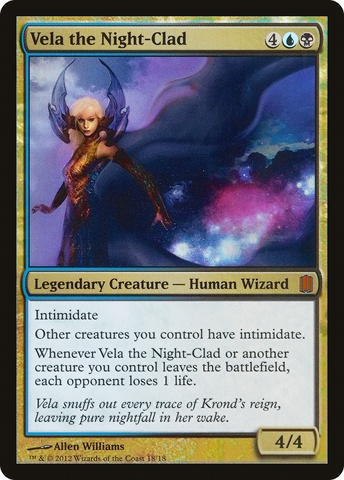 Vela the Night-Clad (CM1-018)  Foil - Commander's Arsenal
