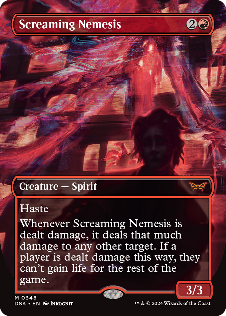 Screaming Nemesis (Borderless) (DSK-348)  Foil - Duskmourn: House of Horror