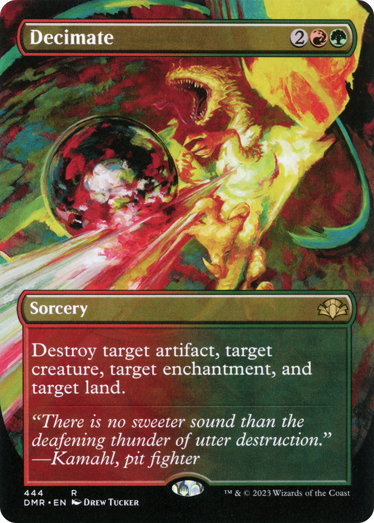 Decimate (Borderless) (DMR-444)  Foil - Dominaria Remastered