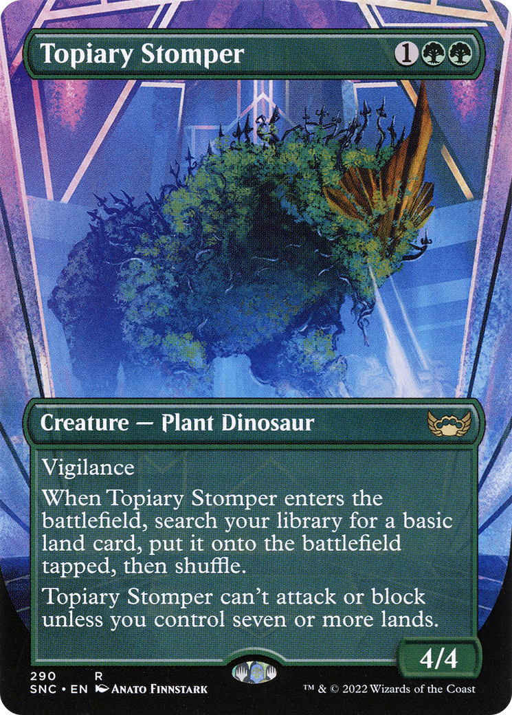 Topiary Stomper (Borderless) (SNC-290) - Streets of New Capenna (Borderless) Foil
