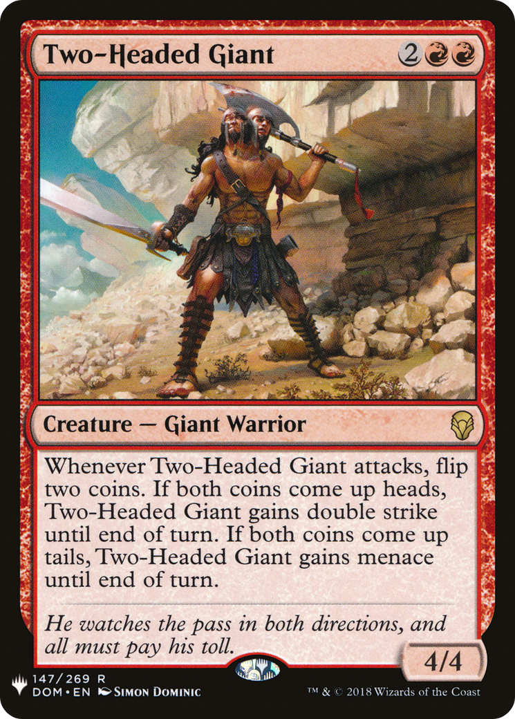 Two-Headed Giant (LIST-DOM-147)  - The List