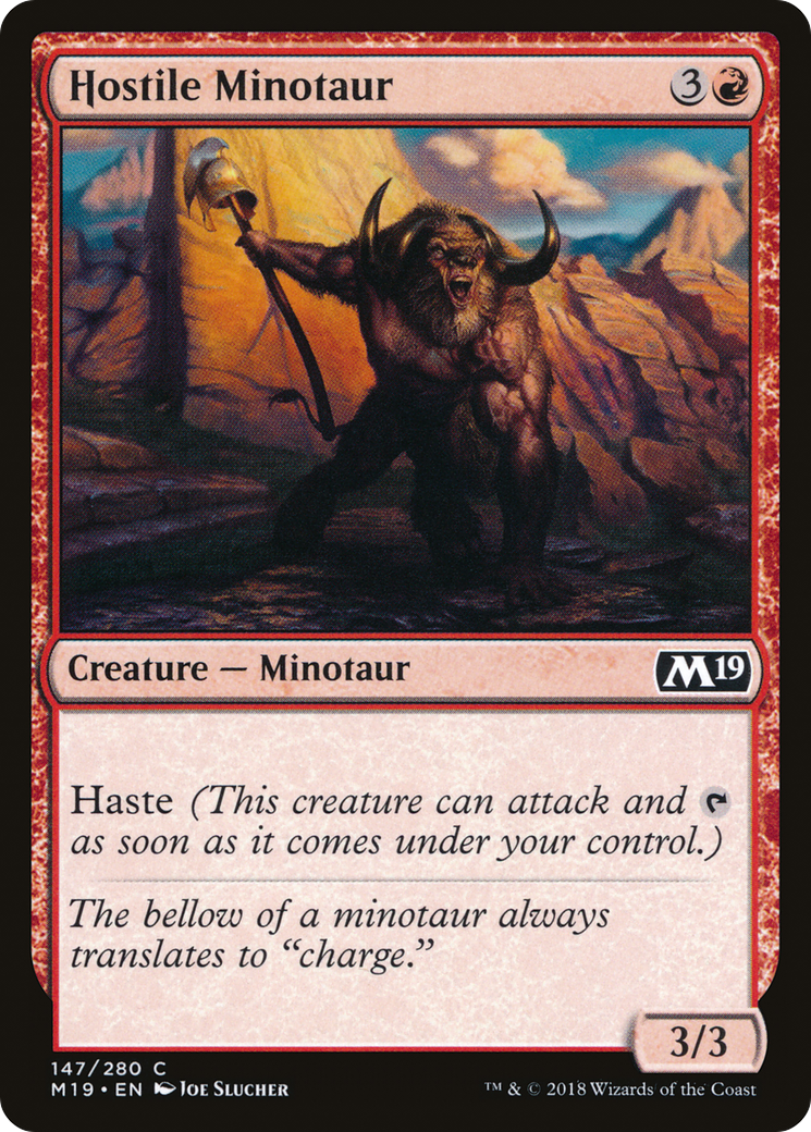 Hostile Minotaur (M19-147)  - Core Set 2019