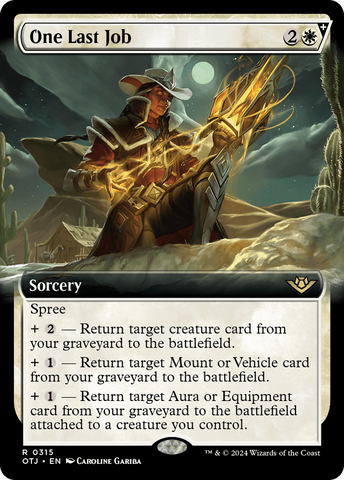 One Last Job (Extended Art) (OTJ-315)  Foil - Outlaws of Thunder Junction: (Extended Art, spree)