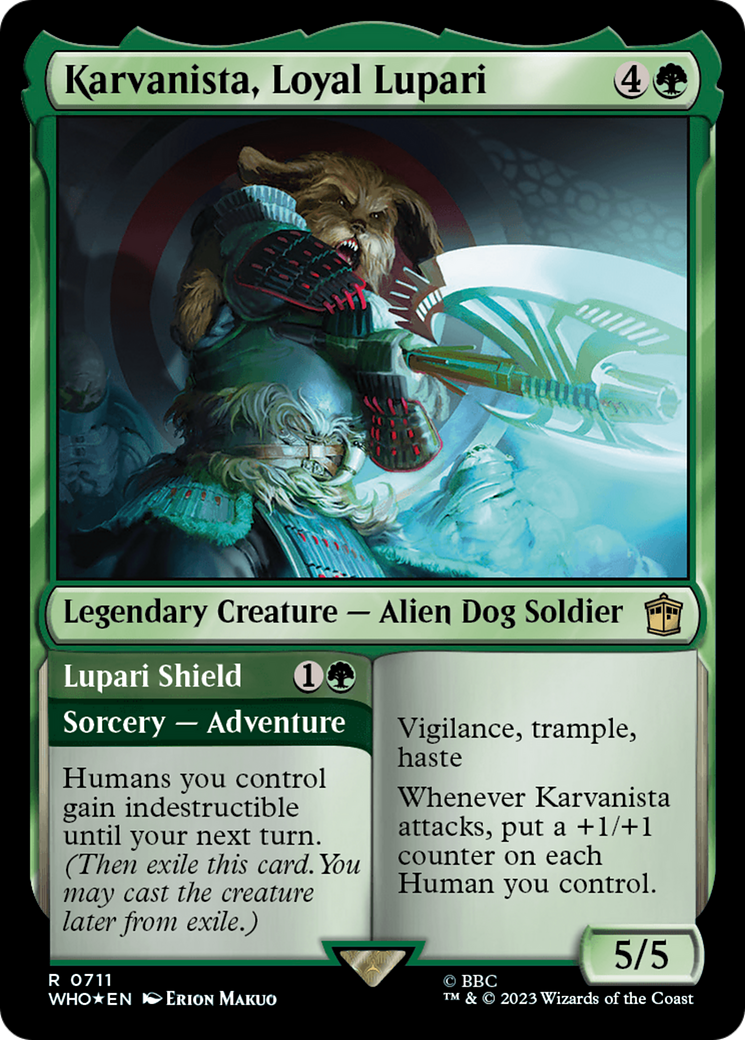 Karvanista, Loyal Lupari (Surge Foil) (WHO-711)  Foil - Doctor Who