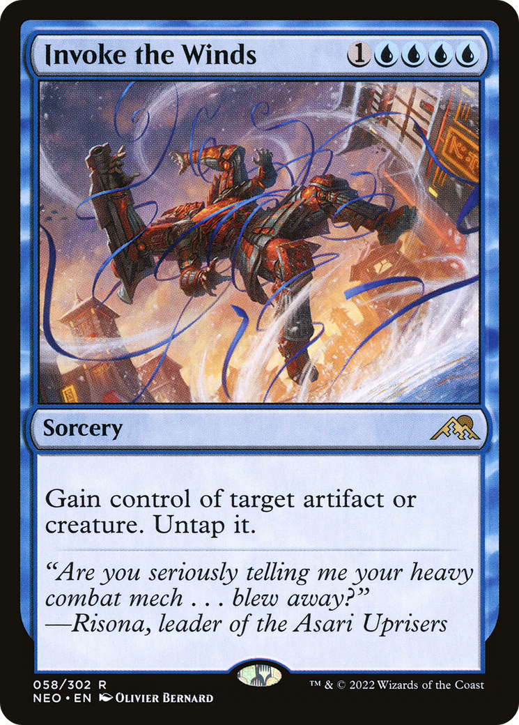 Invoke the Winds (NEO-058)  Foil - Kamigawa: Neon Dynasty