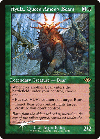 Ayula, Queen Among Bears (Retro Frame) (MH1-019)  Foil - Modern Horizons 1 Timeshifts