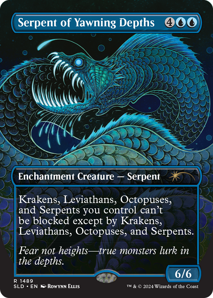Serpent of Yawning Depths (SLD-1489)  - Secret Lair Drop (Borderless)