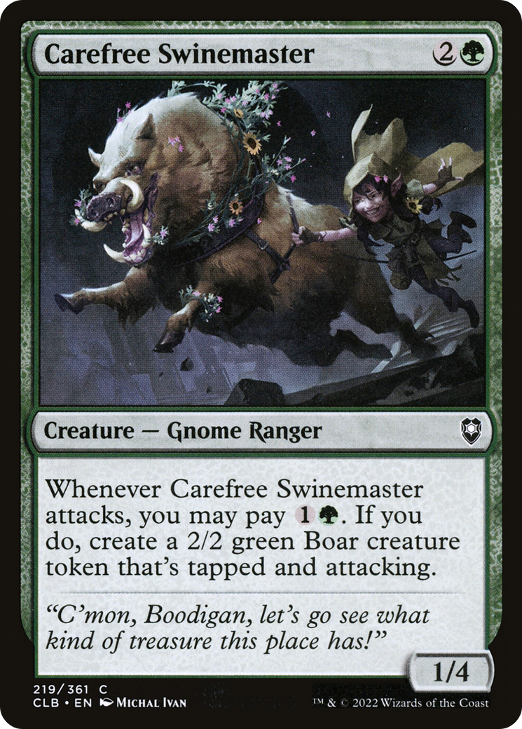 Carefree Swinemaster (CLB-219)  - Commander Legends: Battle for Baldur's Gate
