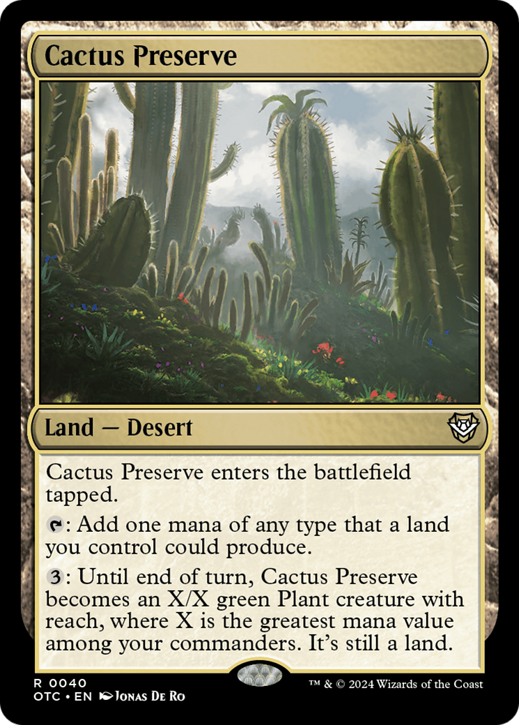 Cactus Preserve (OTC-040)  - Outlaws of Thunder Junction Commander