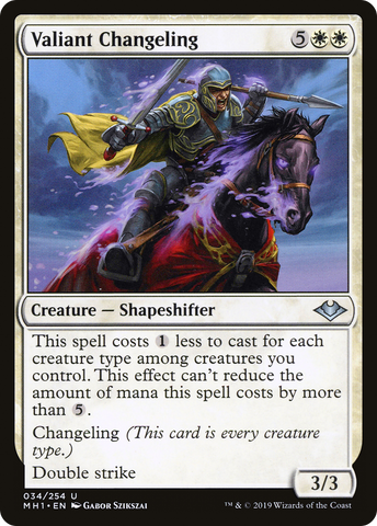Valiant Changeling (MH1-034)  Foil - Modern Horizons