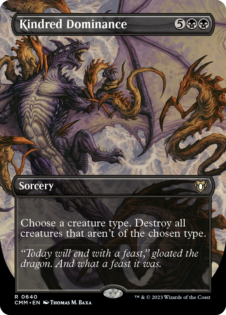 Kindred Dominance (Borderless) (CMM-640)  Foil - Commander Masters