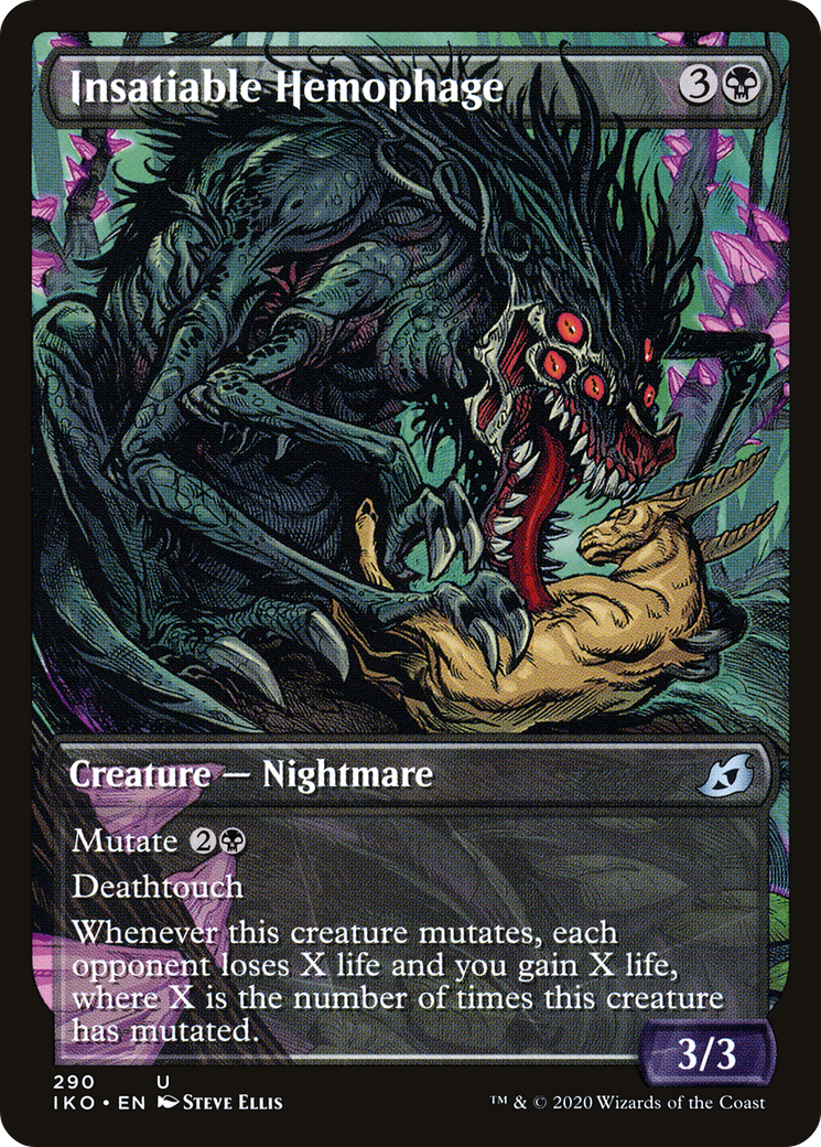 Insatiable Hemophage (Showcase) (IKO-290)  Foil - Ikoria: Lair of Behemoths: (Showcase)