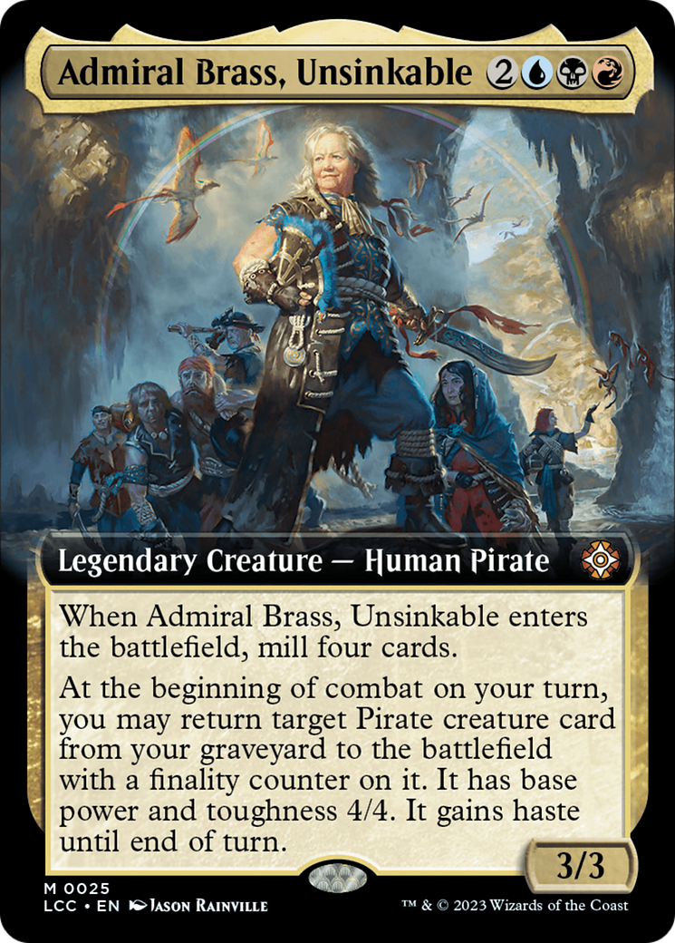 Admiral Brass, Unsinkable (Extended Art) (LCC-025)  Foil - The Lost Caverns of Ixalan Commander: (Extended Art)