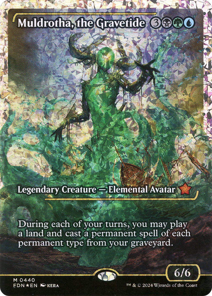 Muldrotha, the Gravetide (Showcase) (Fracture Foil) (FDN-440)  Foil - Foundations: (Showcase)