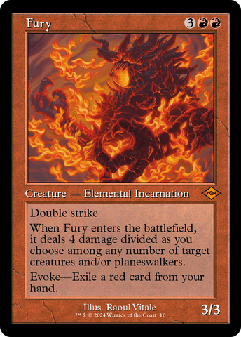 Fury (Retro Frame) (MH2-010) - Modern Horizons 2 Timeshifts Foil