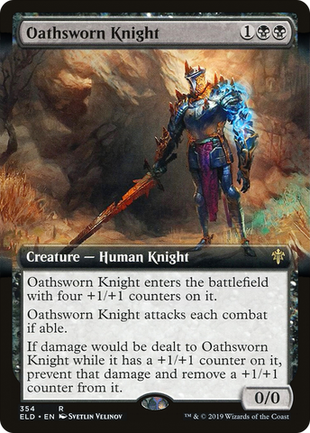 Oathsworn Knight (Extended Art) (ELD-354)  - Throne of Eldraine: (Extended Art)