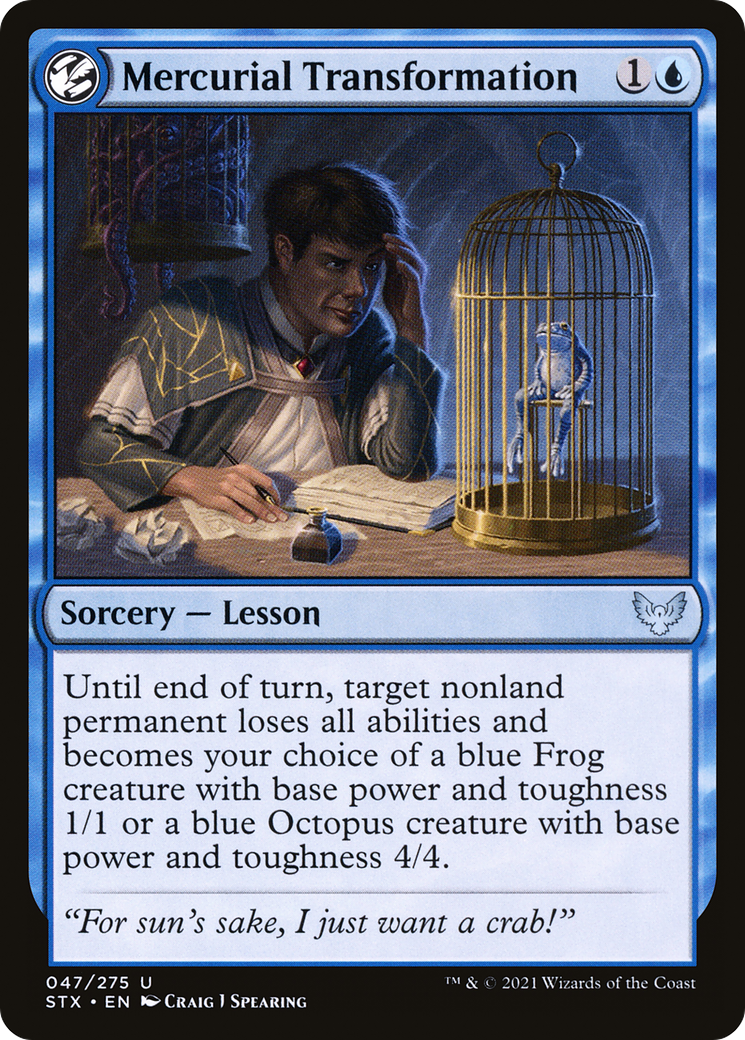 Mercurial Transformation (STX-047)  - Strixhaven: School of Mages: (lesson)