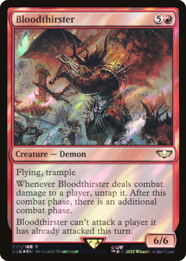 Bloodthirster (Surge Foil) (40K-073)  Foil - Warhammer 40,000 Commander