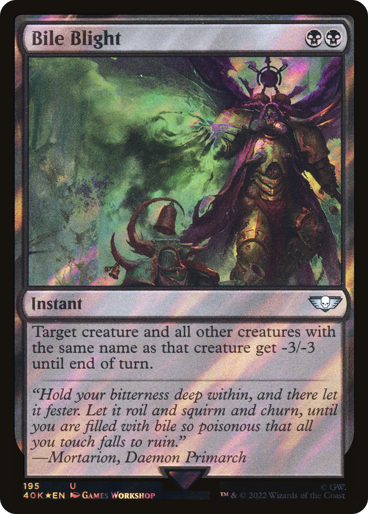 Bile Blight (Surge Foil) (40K-195)  Foil - Warhammer 40,000 Commander