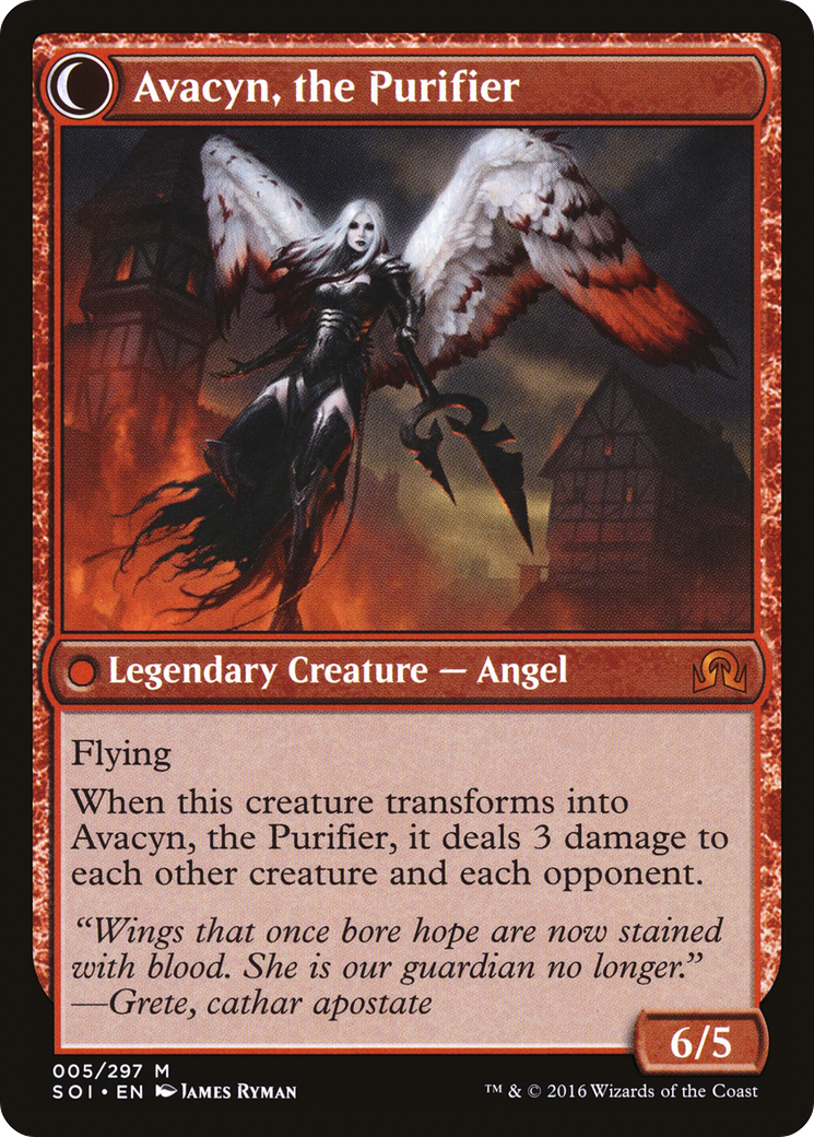 Archangel Avacyn (SOI-005)  - Shadows over Innistrad: (Double Faced Transform)