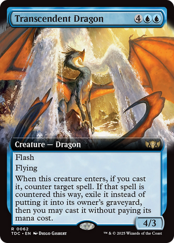 Transcendent Dragon (Extended Art) (TDC-062) - Commander: Tarkir: Dragonstorm: (Extended Art)