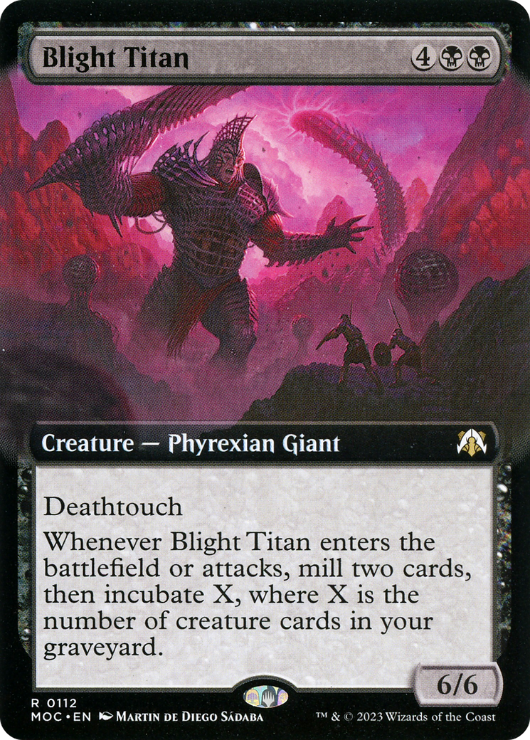 Blight Titan (Extended Art) (MOC-112)  Foil - March of the Machine Commander: (Extended Art)